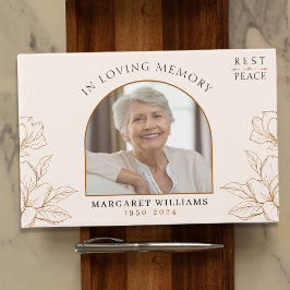 Rust in vrede ter nagedachtenis aan bloemenfoto be gastenboek