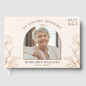 Rust in vrede ter nagedachtenis aan bloemenfoto be gastenboek (Voorkant)