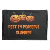 Rust in Vredige Slumber pompoenen Halloween Kussensloop (Achterkant)