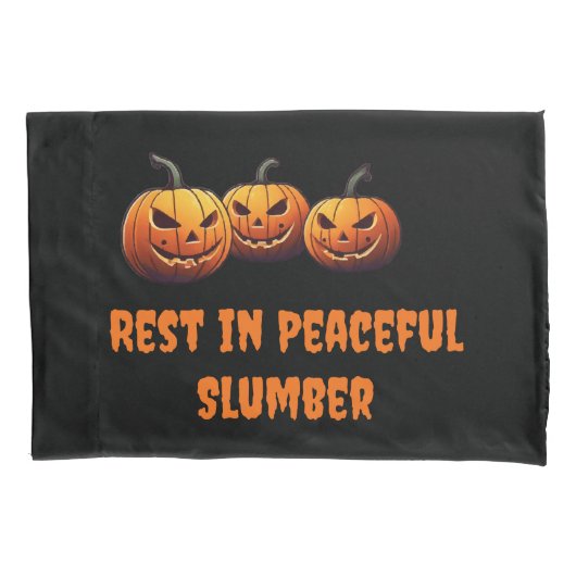 Rust in Vredige Slumber pompoenen Halloween Kussensloop (Voorkant)