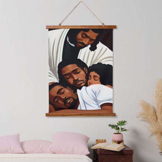 Rust in Zijn aanwezigheid Hout Overgoten Wandtapij Hangend Wandkleed (Slaapkamer)