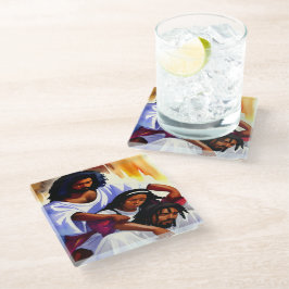 Rust in Zijn tegenwoordigheid Glas Onderzetter Glazen Onderzetter