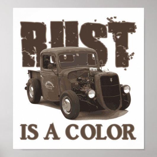 Rust is een kleur poster (Voorkant)