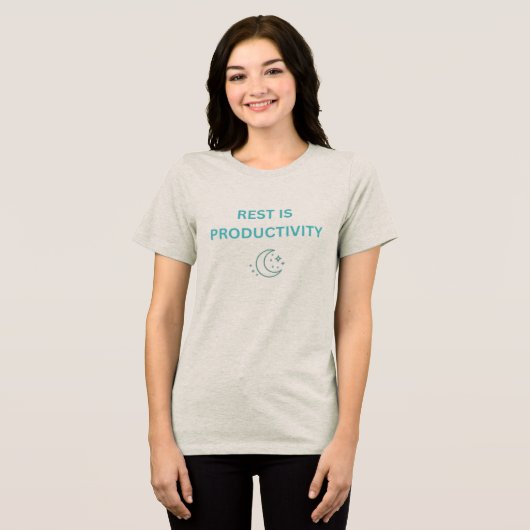 Rust is het productiviteits-Shirt Tri-Blend Shirt (Voorkant volledig)