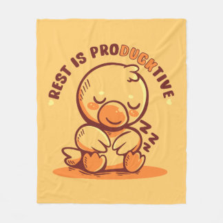 Rust is Productief Fleece Deken