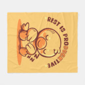Rust is Productief Fleece Deken (Voorkant (Horizontaal))