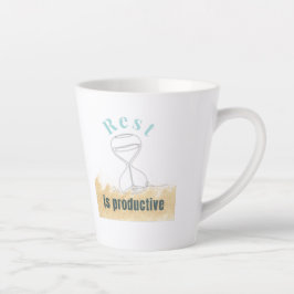 Rust Is Productief – Mentale Gezondheidsbewustzijn Latte Mok