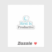Rust Is Productief – Minimaal Esthetische Sticker (Vel)