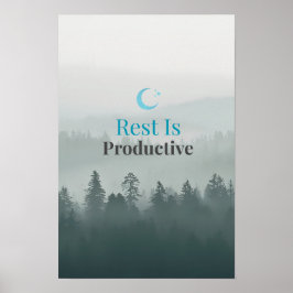 Rust Is Productief – Minimal Motivatieposter Poster