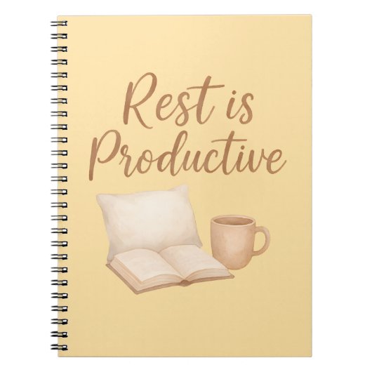 Rust is Productief  Notitieboek (Voorkant)