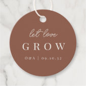 Rust | Laat de Liefde Plant groeien of zaad Bedankjes Labels (Voorkant)