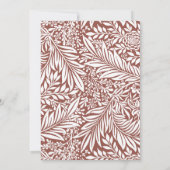 Rust Leaf Floral Bridal Shower Kaart (Achterkant)