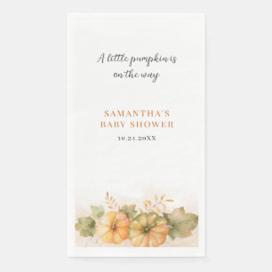 Rust Leaves Pumpkin Herfst Girls Baby shower Servet