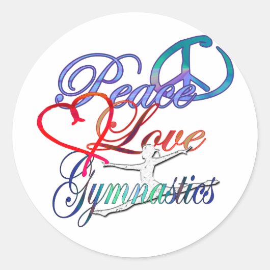 Rust, Liefde, Turnen Stickers (Voorkant)