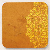 Rust Mandala Zen Rustic Body Mind Spirit Bier Onderzetter (Voorkant)