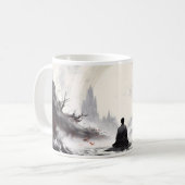 Rust, meditatie en vrede koffiemok (Voorkant links)