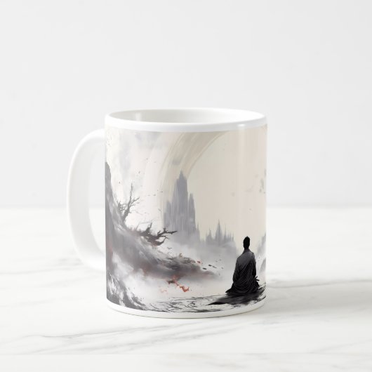 Rust, meditatie en vrede koffiemok (Voorkant links)