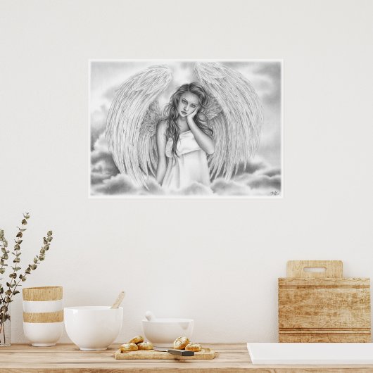 Rust mijn liefde Angel Poster uit (Keuken)