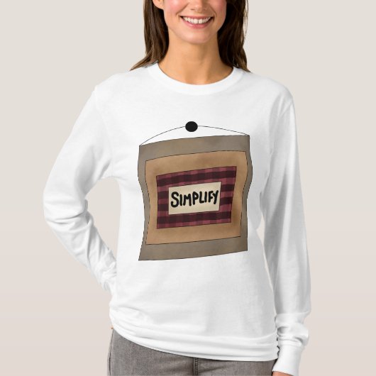 Rust Minimalistisch Simplify Woord Kunst Bord T-shirt (Voorkant)