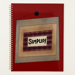 Rust Minimalistisch Vereenvoudig Woord Kunstbord Planner