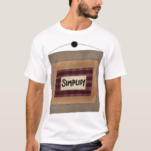 Rust Minimalistisch Vereenvoudig Woord Kunstbord T-shirt