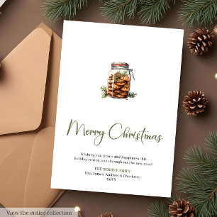 Rust Minimalistische Koekpot Kerstkaart
