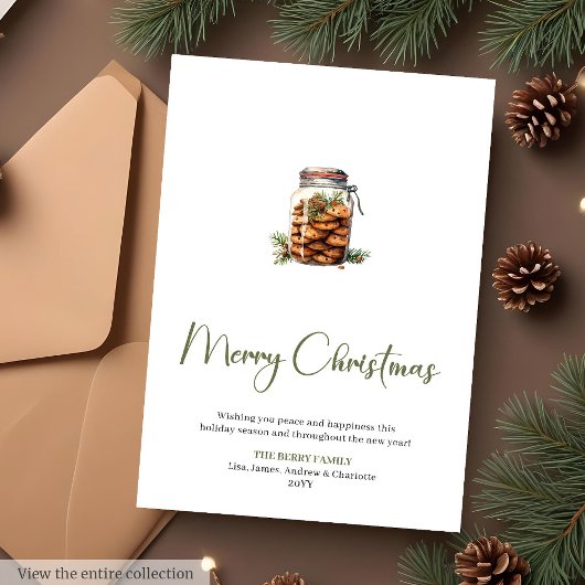 Rust Minimalistische Koekpot Kerstkaart