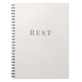 Rust – Minimalistische typografie notitieboek
