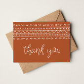 Rust Modern Boho Bedankt Notitiekaartje