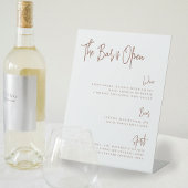 Rust | Modern handgeschreven menu Script Bar Reclamebord Met Voetstuk