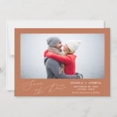 Rust Moderne de Foto van het Manuscript sparen de  Magnetische Uitnodiging (Voorkant)