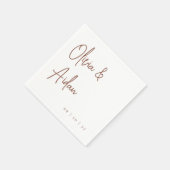 Rust | Moderne handgeschreven bruiloft voor script Servet (Hoek)