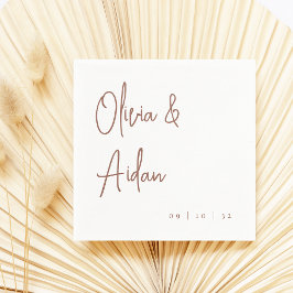 Rust | Moderne handgeschreven bruiloft voor script Servet