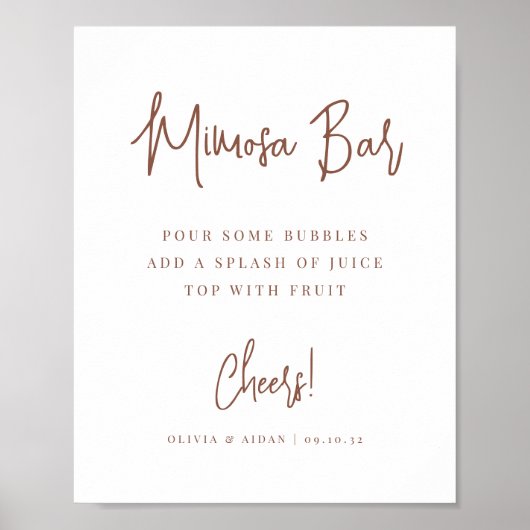 Rust | Moderne handgeschreven handmatige microsa-b Poster (Voorkant)