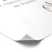 Rust | Moderne handgeschreven niet-aangesloten cer Poster (Hoek)