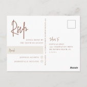 Rust | Moderne handgeschreven RSVP-verbinding voor Briefkaart (Achterkant)