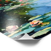Rust: Monet-geïnspireerde waterlelie Foto Afdruk (Hoek)