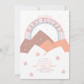 Rust Mountain Snow Flurry Baby shower uitnodiging (Voorkant)