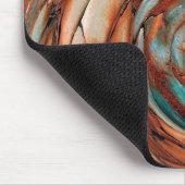 Rust N Blauw Abstracte Dolfijn Art Muismat (Hoek)