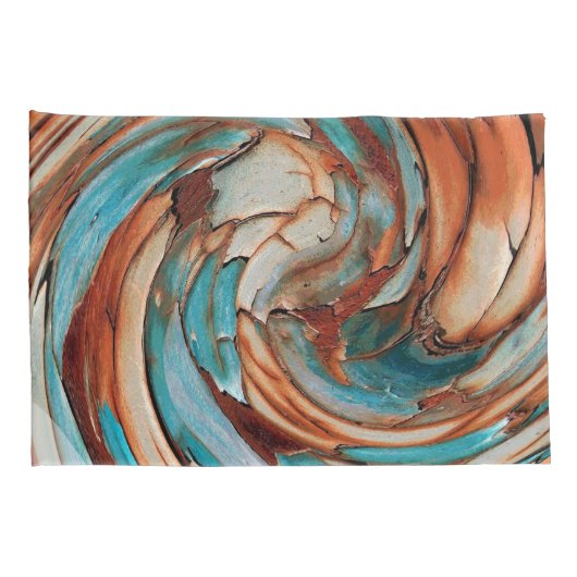 Rust N Blauw Abstracte Kunst Kussen Hoesje Kussensloop (Achterkant-Rechts)