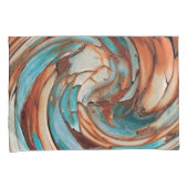 Rust N Blauw Abstracte Kunst Kussen Hoesje Kussensloop (Voorkant-Rechts)