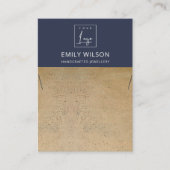 RUST NAVY TERRACOTTA TEXTURE LOGO DISPLAY VISITEKAARTJE (Voorkant)