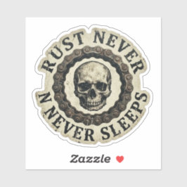 Rust Never Sleeps Fietsketting Sticker