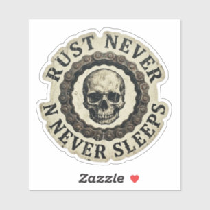 Rust Never Sleeps Fietsketting Sticker