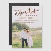 Rust ons avontuur begint Foto sparen de Datum (Voorkant / Achterkant)