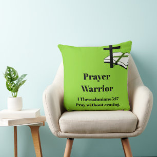 "Rust, ontspan en laad op met onze Prayer Warrior Kussen