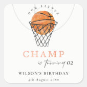 Rust onze kleine honkbal elke dag op elke leeftijd vierkante sticker (Voorkant)