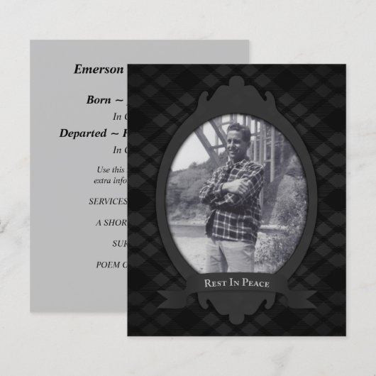 rust op de begrafenisdienst (Voorkant / Achterkant)