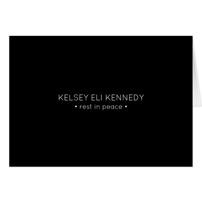 rust op de begrafeniskaart (Voorkant Horizontaal)