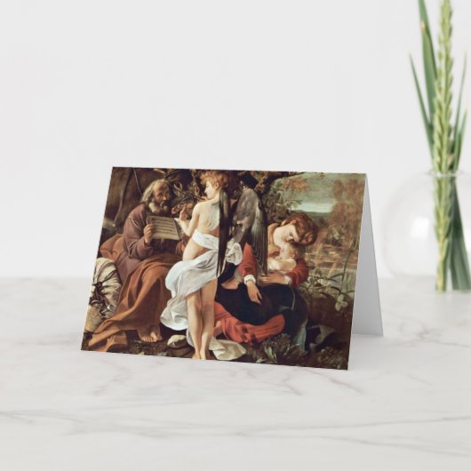 Rust op de Vlucht aan Egypte door Michelangelo Kaart (Voorkant)